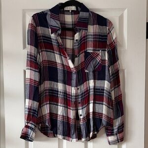 Plaid Button-Up Shirt